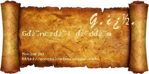 Gönczöl Ádám névjegykártya